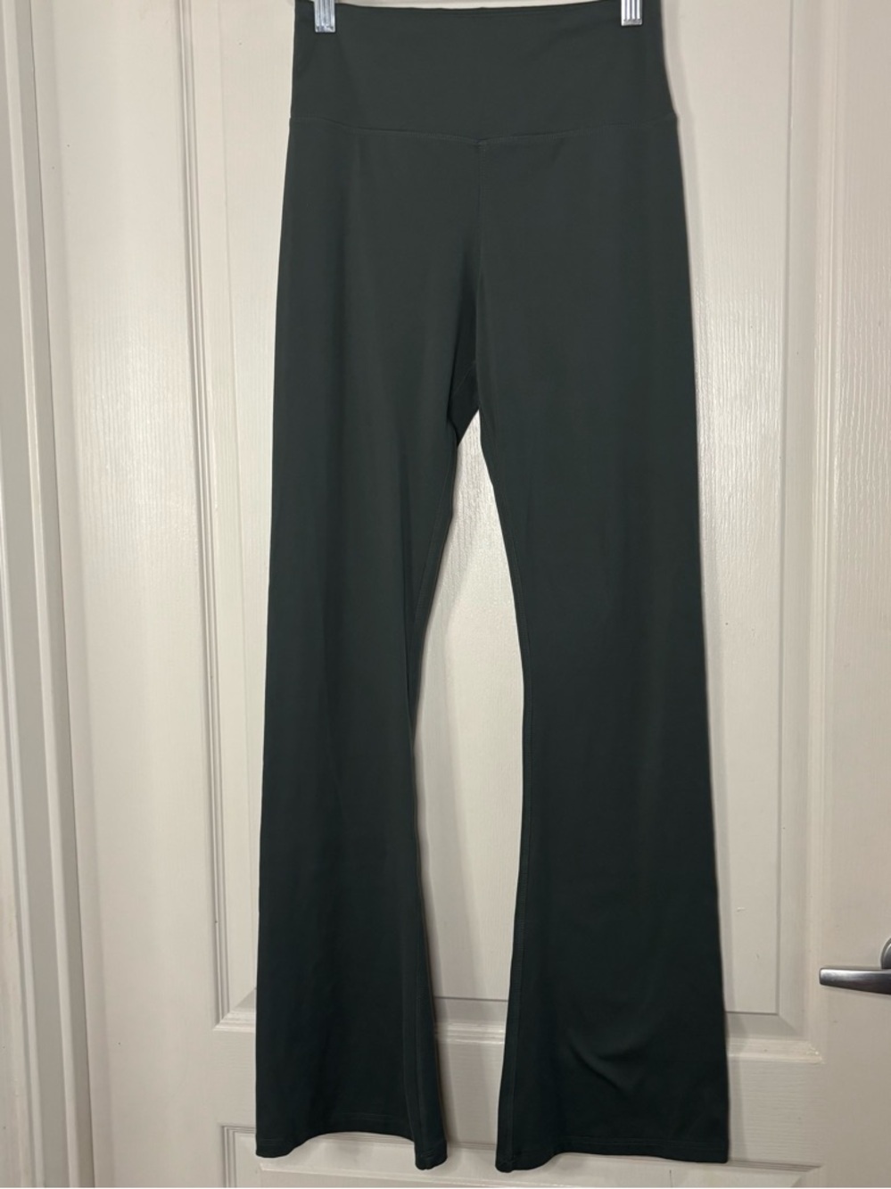 High-Waist Black Boot-Cut Pants